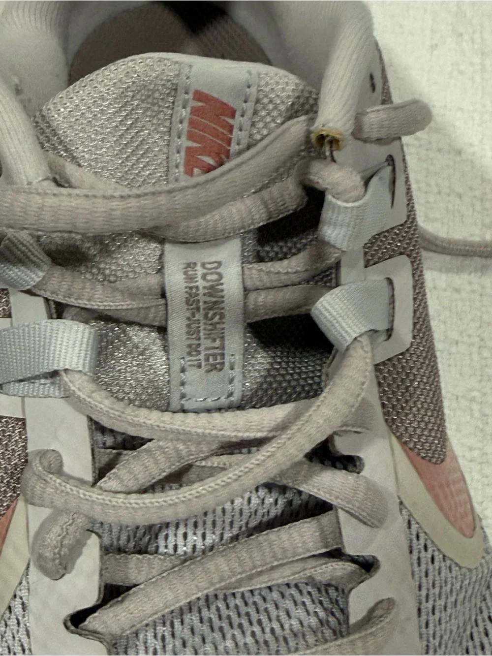 Nike Women’s Mesh Trainer - Light Gray with Pink and Brown Accents